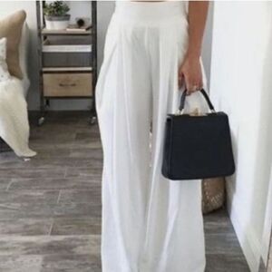 White coverup pants